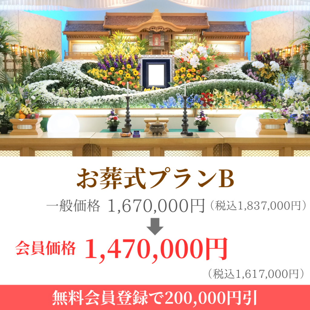 Icon showing altar photo and price for Funeral Plan B