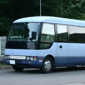 A small bus hearse.