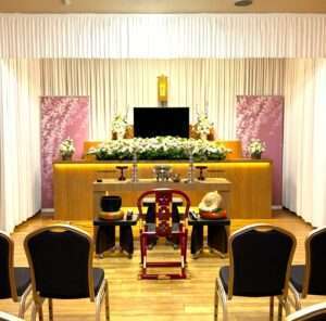 このプランの生花祭壇。