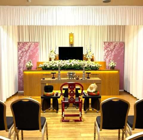 Funeral flower altar