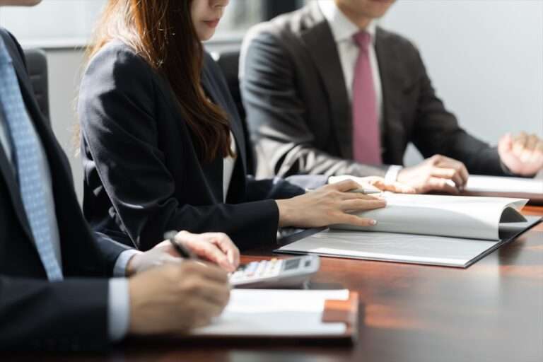 Company executives having a meeting