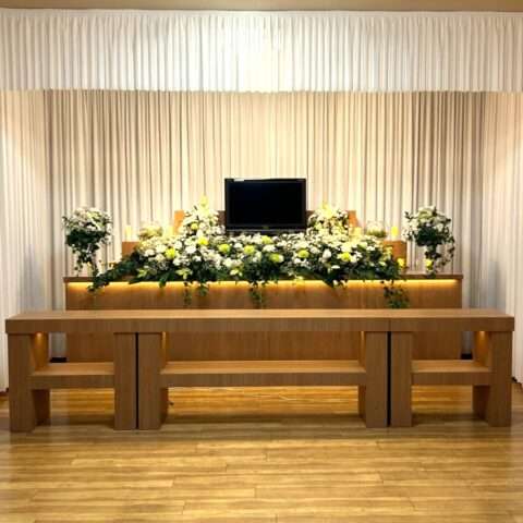 Funeral flower altar