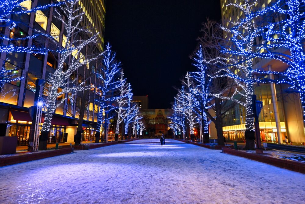 冬の札幌のイルミネーション。